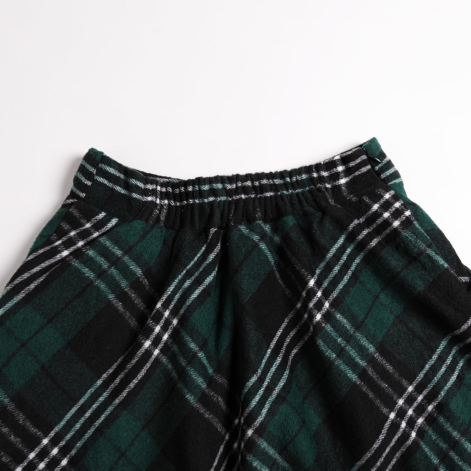 Rock Damen Lang Winterrock Kariert Wollrock Elegant Herbs mit Taschen