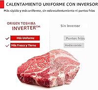 Vista 4 de TOSHIBA Combo de freidora de aire con horno de microondas inversor para encimera, serie MASTER, asado, convección, combinación rápida, incluso