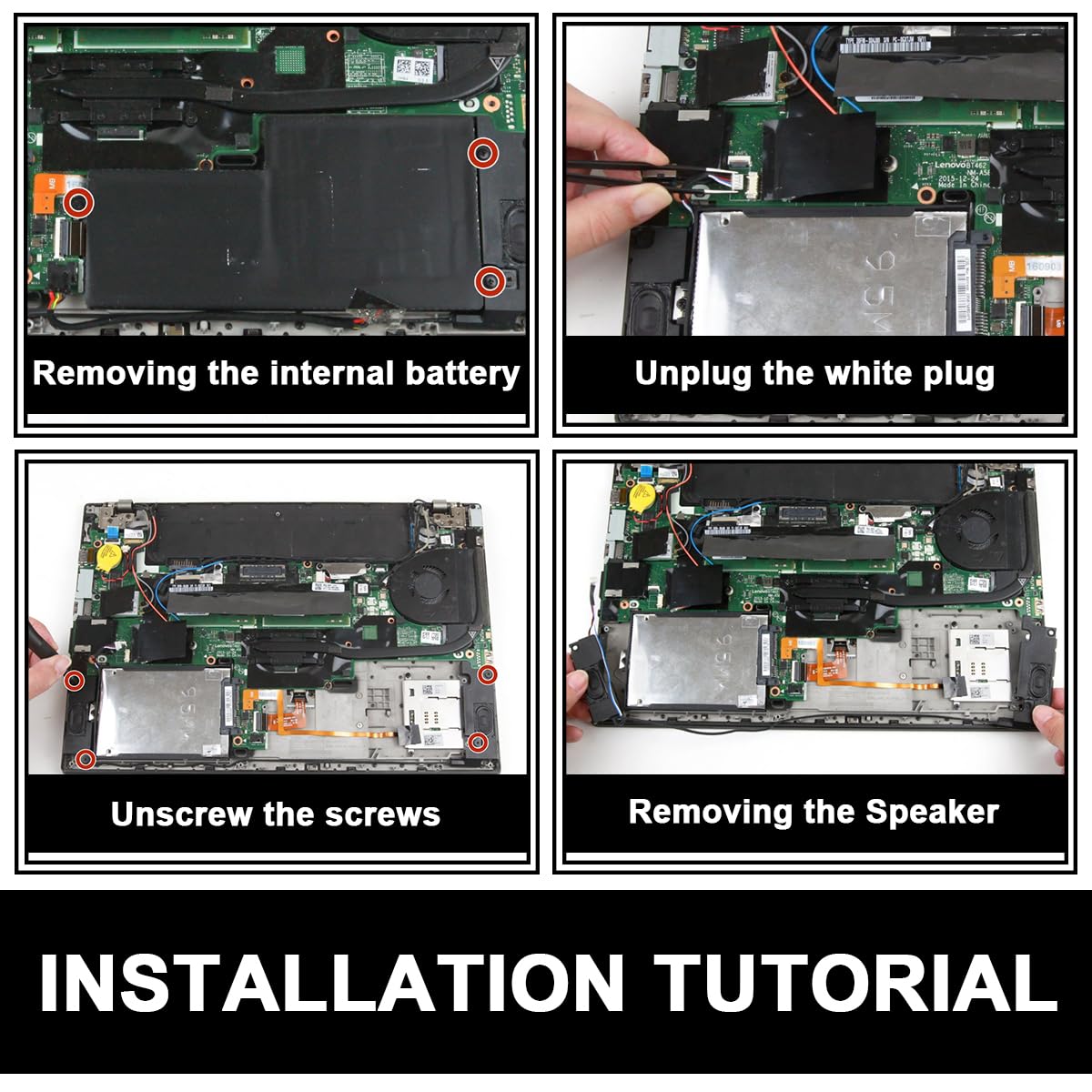 Altoparlante Interno per Laptop per Lenovo Thinkpad T460S 20F9 20FA T470S 20HF 20HG, Altoparlanti integrati Sinistro e Destro PK23000N2Y0 PK23000N2N0 00JT988 Audio HiFi