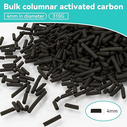 Miniatura 2 de Sukh Pellets de carbón activado de 10.93 oz, carbón activado a granel de carbón activado para acuario, pellets de carbón activado, filtro de carbón