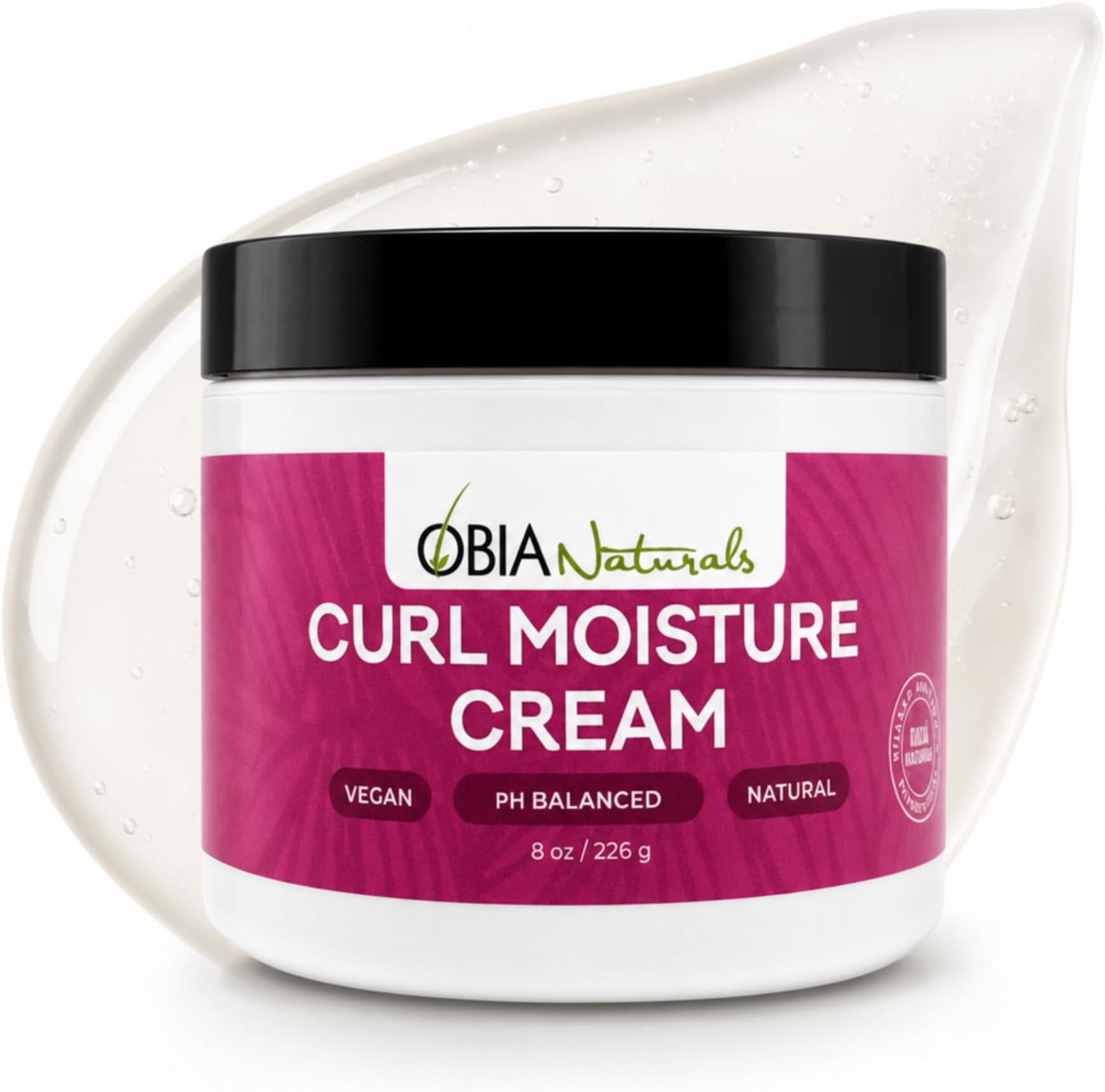 Leave in Conditioner for Curly Hair Curl Moisture Cream, 8 oz.