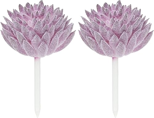 PATIKIL Púas de suculentas artificiales, paquete de 2 plantas suculentas falsas sin maceta, pequeñas plantas suculentas falsas para decoración del