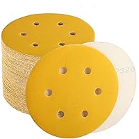 Vista 13 de Discos de lijado de grano 80 de 6 pulgadas, papel de lija de gancho y bucle para lijadora orbital, profesional para automoción y carpintería