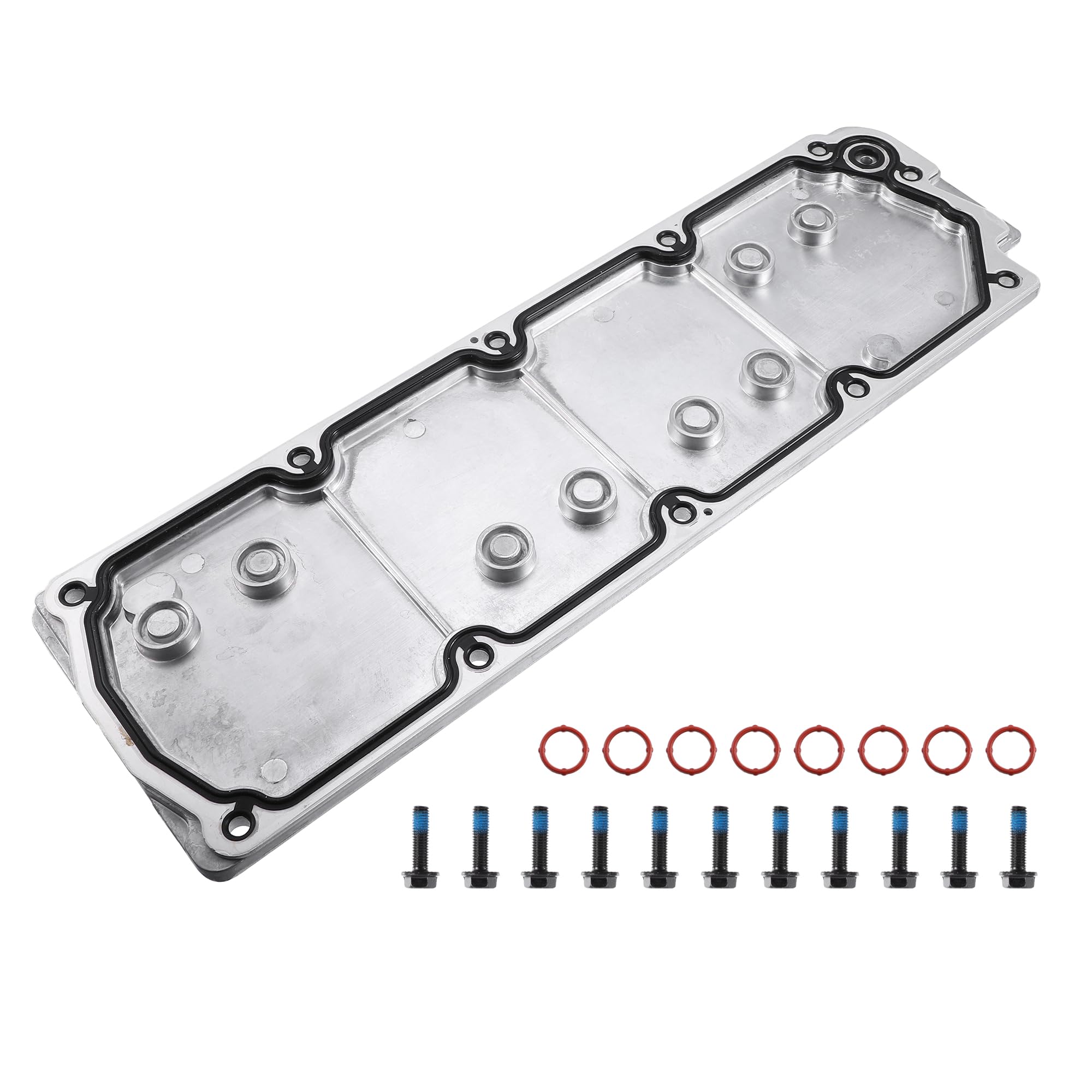 X AUTOHAUX Engine Block Valley Cover Kit with Gasket Bolt 12610141 12598832 LS2 LS3 LS7 for Chevrolet Silverado 1500 2007-2013 for GMC Sierra