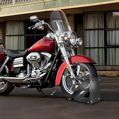 Miniatura 3 de Soporte resistente para ruedas de motocicleta y bicicleta, rango ajustable para neumáticos de 1 a 4.3 pulgadas de ancho, estante de estacionamiento