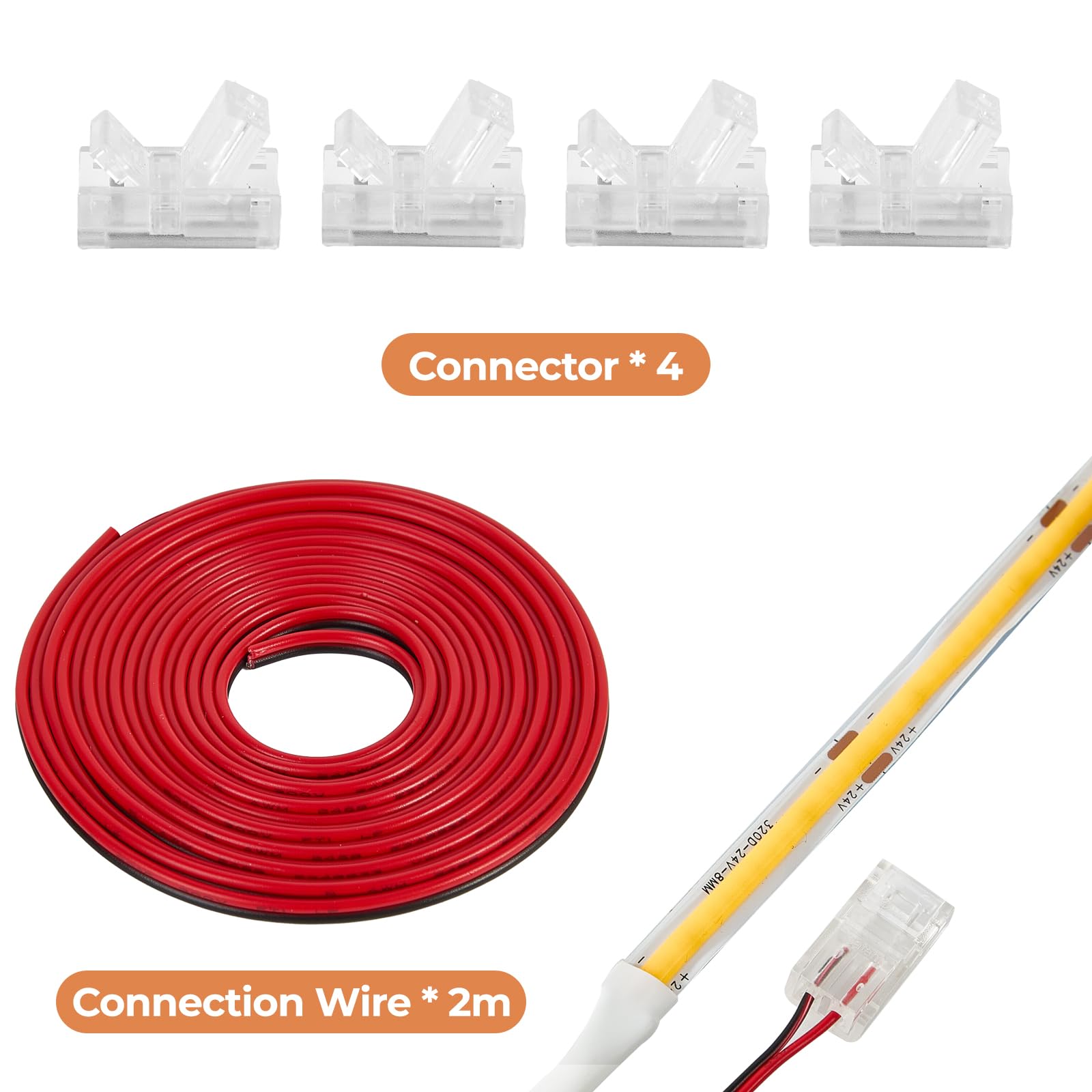 Enteenly COB LED Strip Warm White 3 Meters, Under Cabinet Light Strip Kit with RF Remote Control for Display Case Kitchen - Image 4