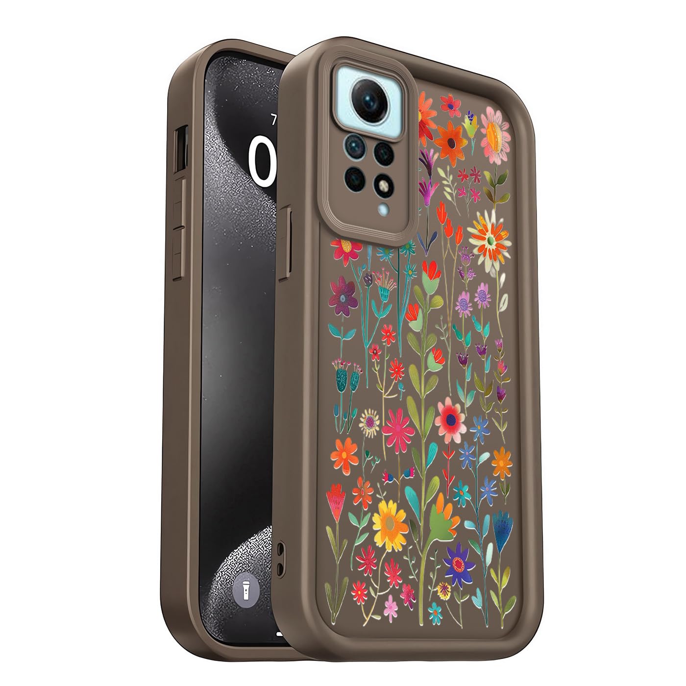 POUHYE Cover per Xiaomi Redmi Note 11 Pro 4G/5G / Note 12 Pro 4G Custodia,Morbida Copertura Protettiva in Silicone TPU con Protezione Della Fotocamera,Resistente Case del Telefono Antiurto Verde scuro