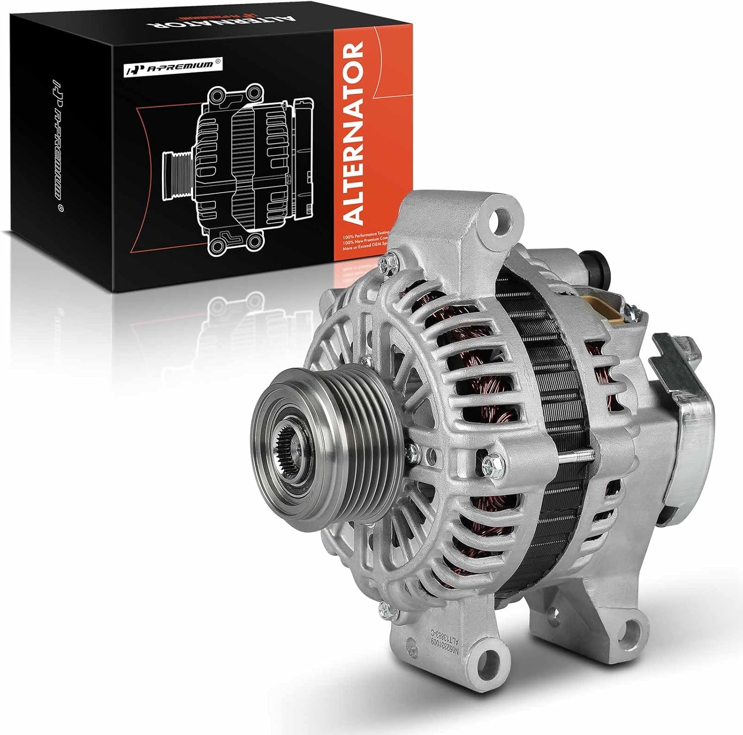 A-Premium Alternator Compatible with Mazda MPV 2000-2001 2.5L, 12V 100A 6-Groove Clutch Pulley Clockwise, Replace# GY0118300E, GY0118300H