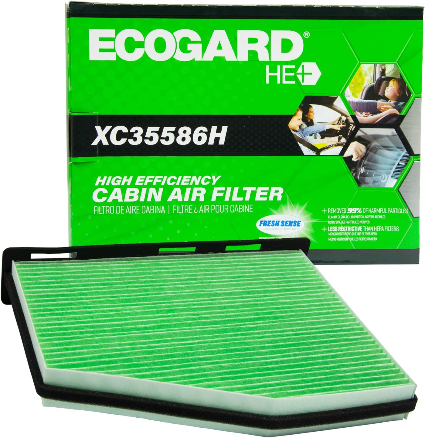 ECOGARD XC35586H High Efficiency Premium Cabin Air Filter + Baking Soda Fits 2006-2018 Volkswagen Jetta, 2009-2017 Tiguan, 2006-2022 Passat, 2012-2015 Clasico, 2005-2010 Bora