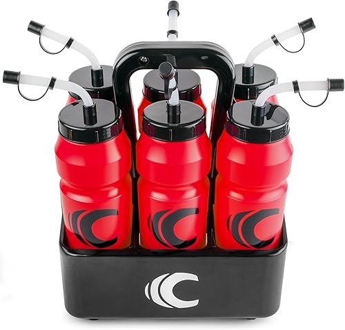 Miniatura 13 de Cannon Sports Botella de agua deportiva de 1 litro, sin BPA, capacidad de 34 onzas, boca grande, 2 tapas (popote y apretar) con portador, ideal para