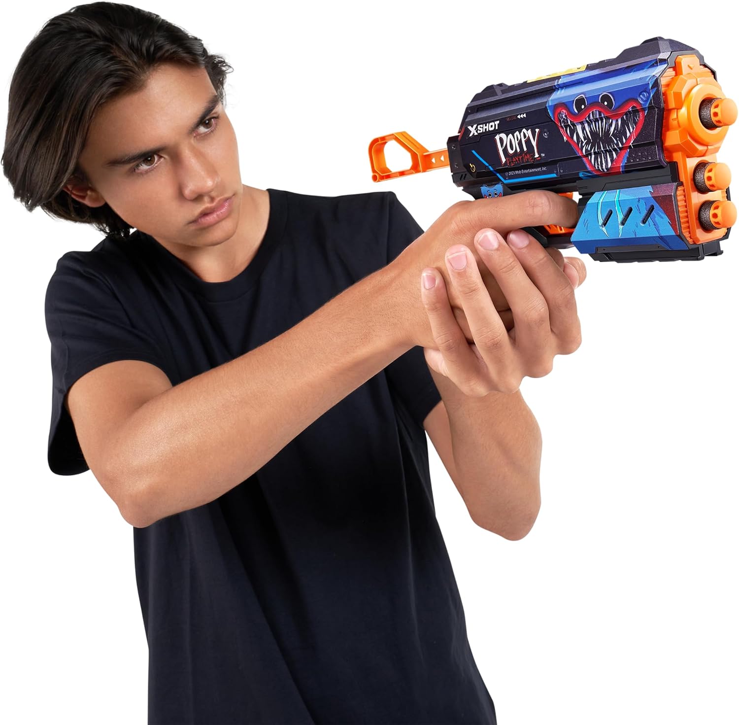 XSHOT Skins Flux Poppy Playtime Dart Blaster 2PK - Jumpscare + Kissy, 16 Darts by ZURU
