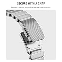 DailyObjects Natural Link Steel Apple Watch Band Compatible with 38mm, 40mm, 41mm Models, Stainless Steel Strap with Secure Clasp, Comfortable Fit, Durable Build, Watch Not Included - Natural Silver gallery image
