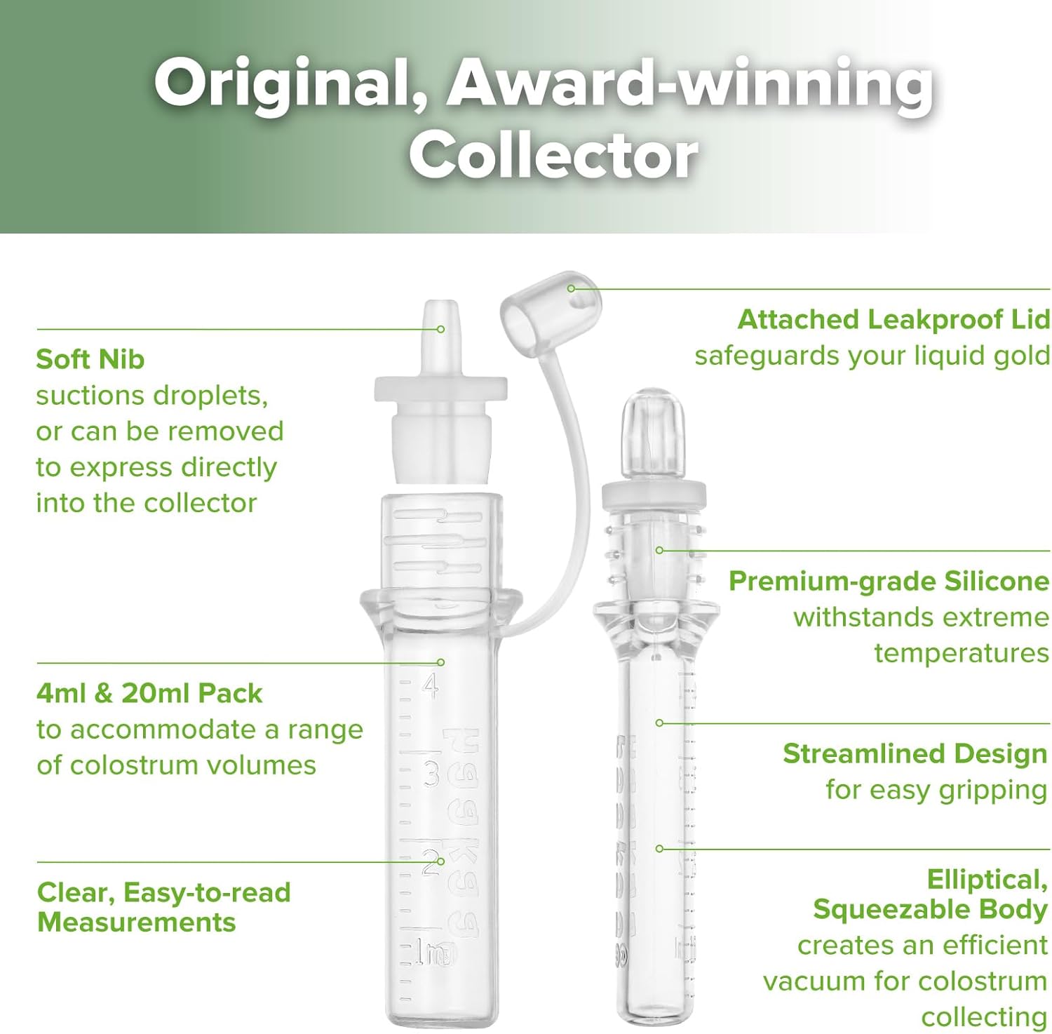 haakaa Colostrum Collector Kit 4ml/6pcs & Microwave Steriliser Bag & Ice Brick Combo
