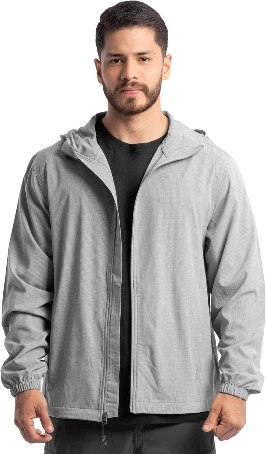 ATG mens Flex Ventilated Full Zip Windbreaker Hiking Jacket