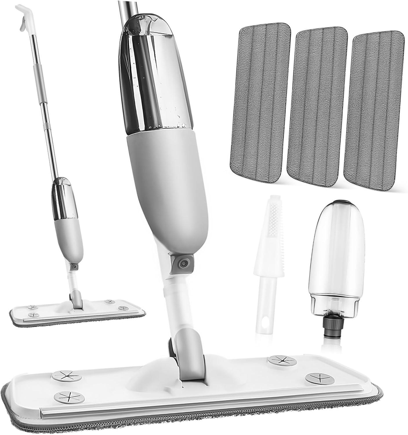 Rotatable Spray Mop with Refillable Bottle Replacement Pads Versatile Wet Mop for Hardwood Tile and Marble Floors Easy Cleaning for Hard to Reach Areas