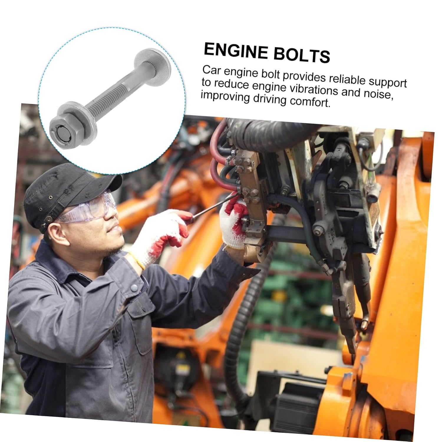 Suspension Control Arm Bolt Kit for Electric Vehicle Front Arm Mounting Bolt 2007106 Suitable for 2014-2023 Models Durable