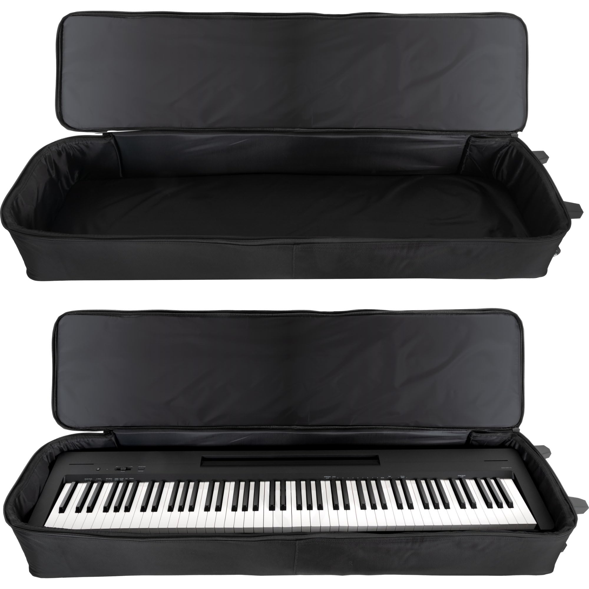 McGrey KBT-3222-88 Keyboardtrolley - Trolley-Gigbag für Keyboard & Piano mit 88 Tasten - Leicht, komfortabel & robust - Dicke Innenpolsterung - Gepolsterte Rucksackgarnitur - Wasserabweisend - schwarz