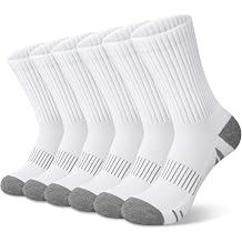 YSense 6 Pairs Crew Socks for Women Hiking Running Compression Socks
