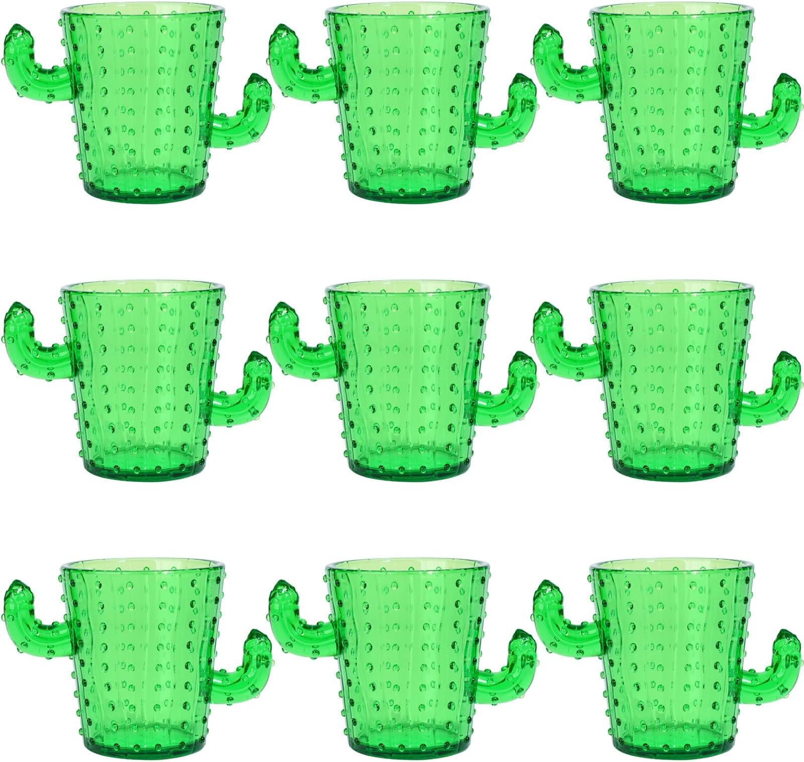 BLUE PANDA 5 Pack Shot Glasses Set with Cactus Designs for