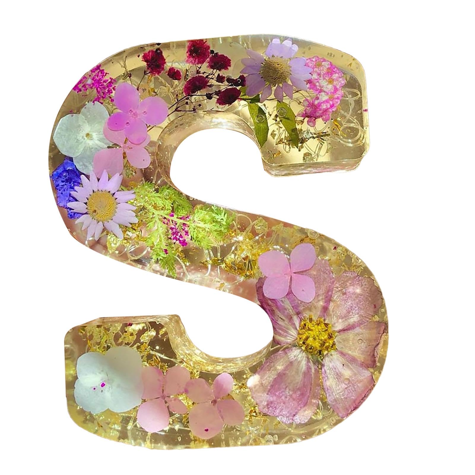 Floral Resin Alphabet Night Light, Floral Resin Night Light, Dried Flower Led Lamp, LED Resin Flower Lamp, Alphabet Floral Night Light, Alphabet LED Letter Light, Creative Table Light Night Lamp