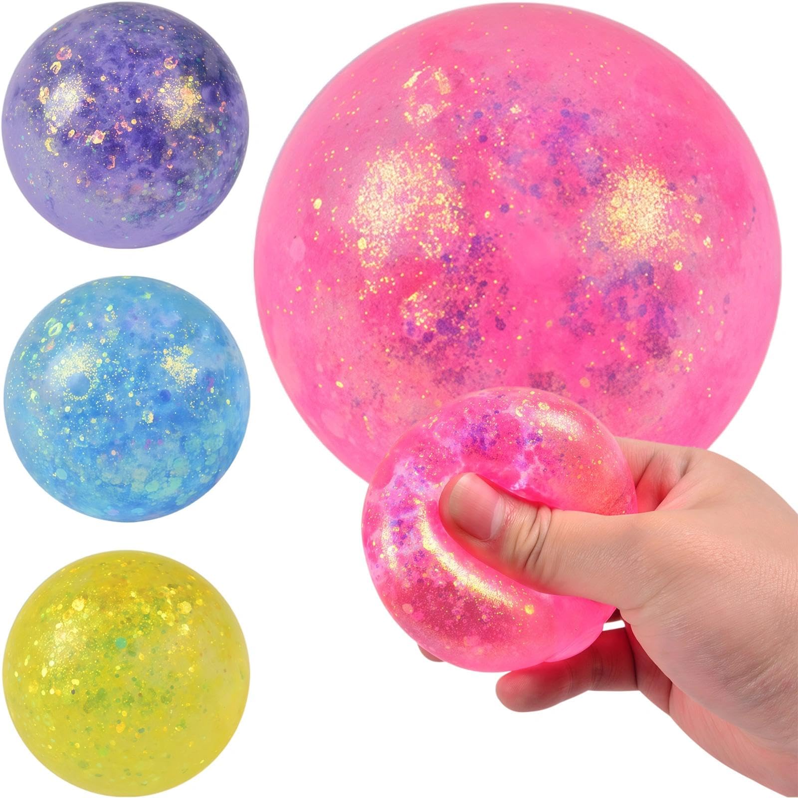 Dumpling Squishy, Stress Ball, Pink Glitter Sensory Squeeze for Stress Relief, Soft Slow Rising Texture, Portable Calming Relaxation Tool for Daily Use by Kids and Adults