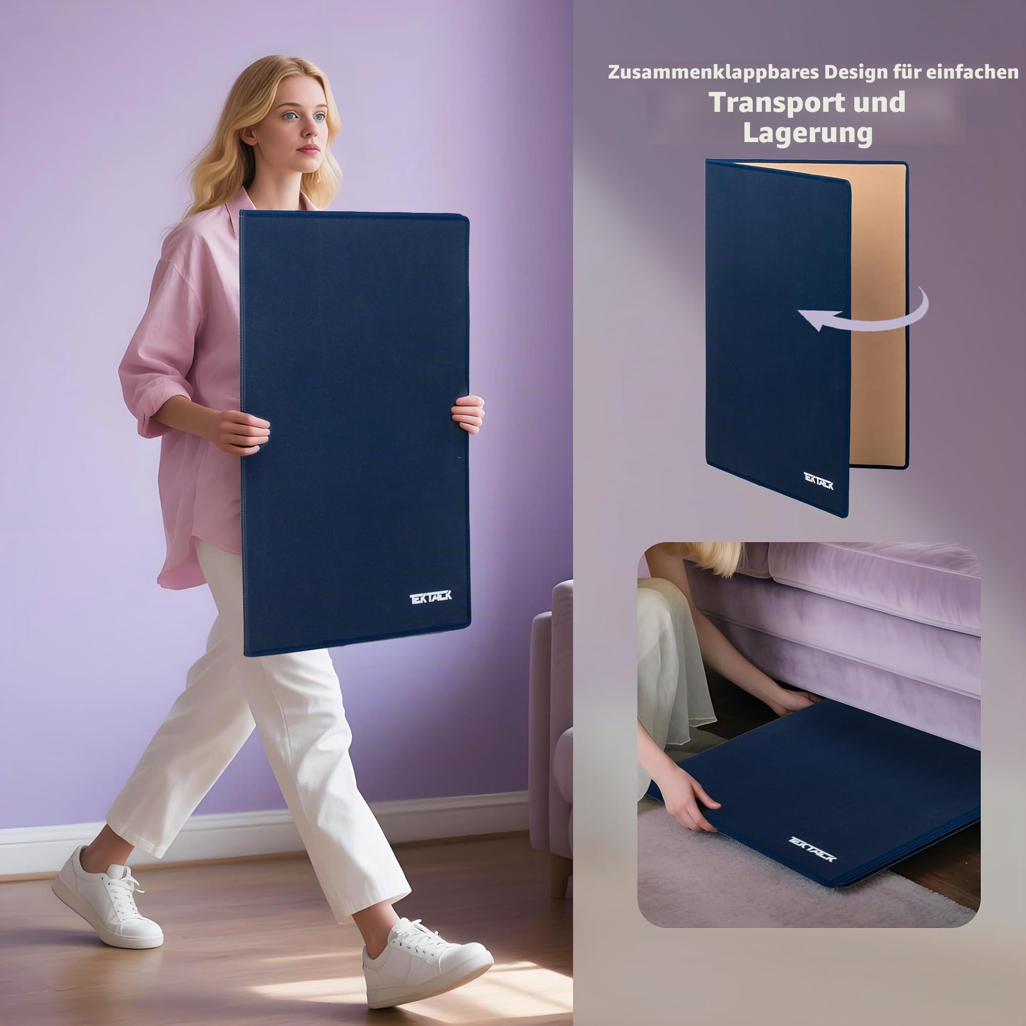 Tektalk faltbares Puzzle Board mit 6 Sortierschalen, tragbare Puzzlematte mit transparenter wasserdichter & staubdichter Abdeckung für Puzzleaufbewahrung/Saver, für bis zu 2000 Puzzleteile – Khaki