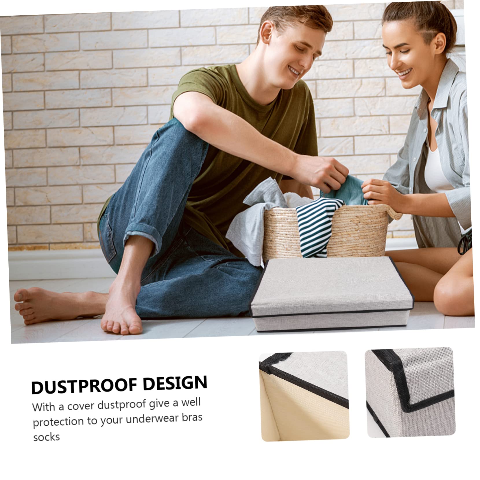 DOITOOL Caja Organizadora Multifuncional De Compartimentos Para Ropa Interior Calcetines y Sujetadores Con Tapa Para Armarios
