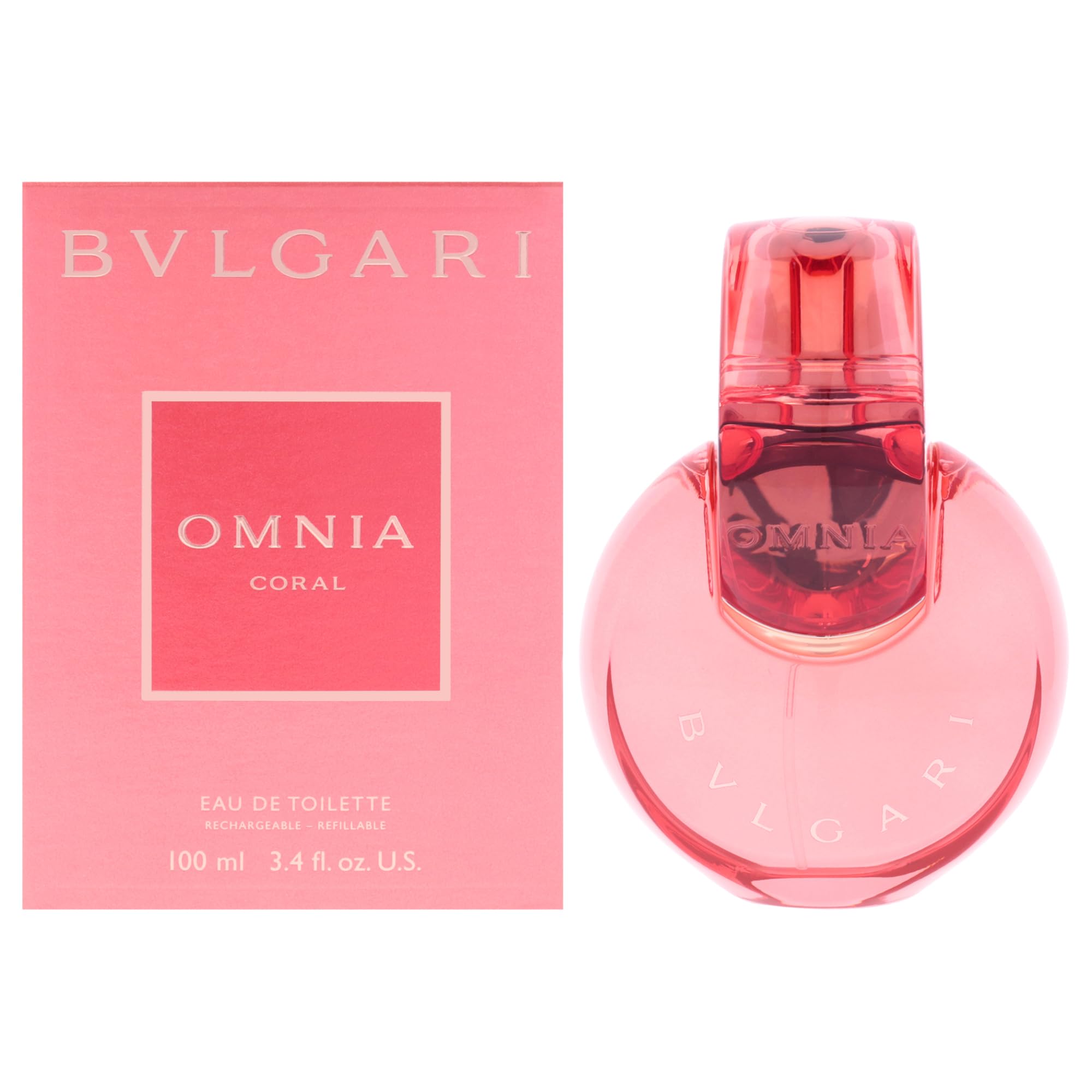 Bvlgari Bvlgari Omnia Coral Eau de Toilette Spray für Damen, 100 ml (nachfüllbar)