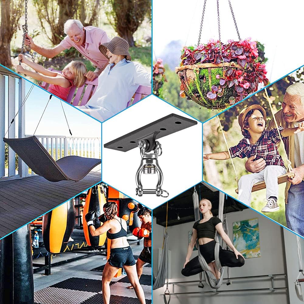 Dolibest Heavy Duty Swing Hanger, Swing Set Accessorie for Indoor Outdoor Playground, Porch Swing Hanging Kit for Wooden and Concrete Set with 4 Wood Screws and 4 Expansion Bolts, 900LB . : Toys & Games