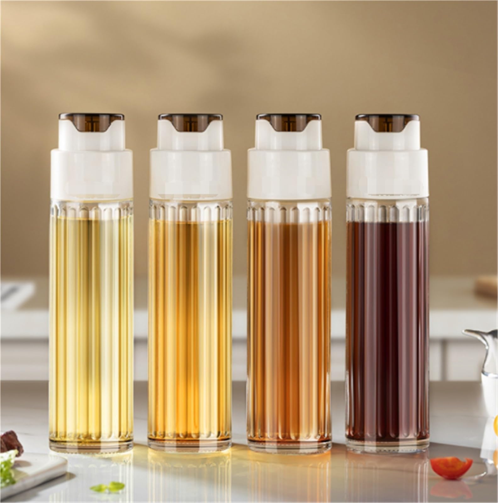 Pulverizador Aceite Spray Dispensador De Aceite Aceitera De Cristal con Boquilla De Apertura Y Cierre Automático For Asar Y Freír Spray Aceite Cocina