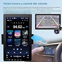 Vista 5 de Estéreo de coche con pantalla táctil giratoria de 10.1 pulgadas, Android 13, inalámbrico CarPlay/Android Auto, CPU de 4 núcleos, 2GB+32GB