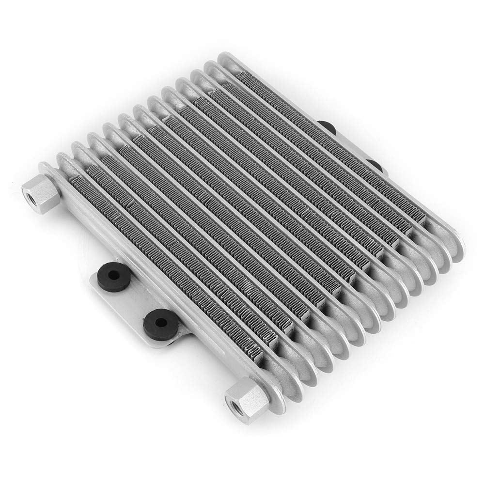 Radiatore universale per olio del motore di moto a 13 file, radiatore in lega di alluminio con kit di installazione per moto da cross e pit bike da 125–250, accessorio per