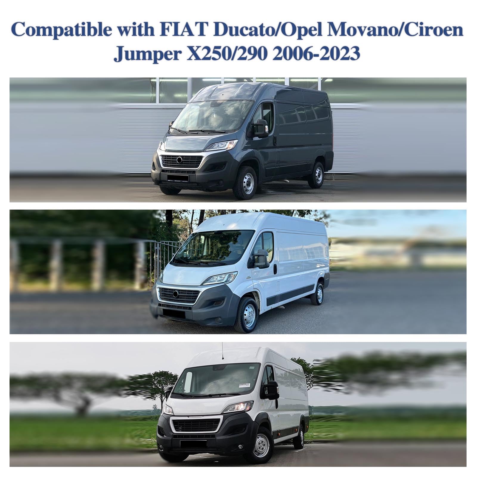 Scheibenabdeckung kompatibel mit FIAT Ducato Opel Movano Citroen Jumper X250/290 ab 2006 UV-Schutz Windschutzscheibe