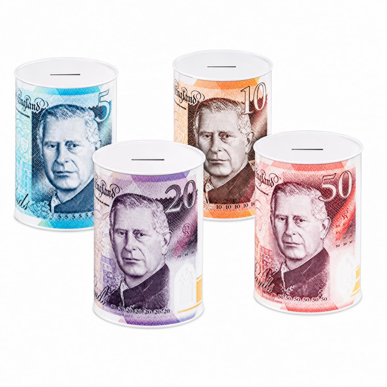 Karrma Ltd. Metal Money Tin, Pound Notes King Design, 10.2–15cm — image 1