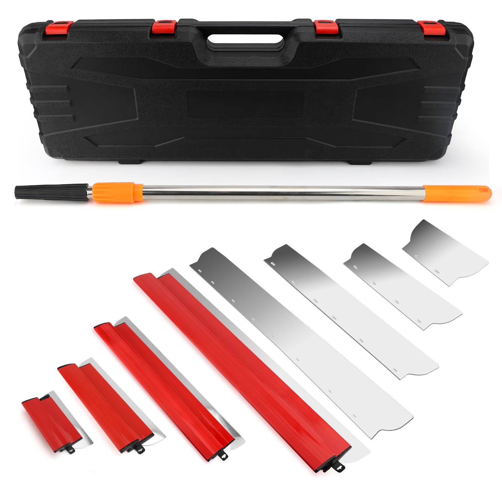 Drywall Skimming Blade Plastering Tools, Speed Skim Plastering Tools, Drywall Spatula Set, Stainless Steel Blade, Extension Handle, Replaceable Blades, Acting on Sheetrock/Gyprock/Wall-Board