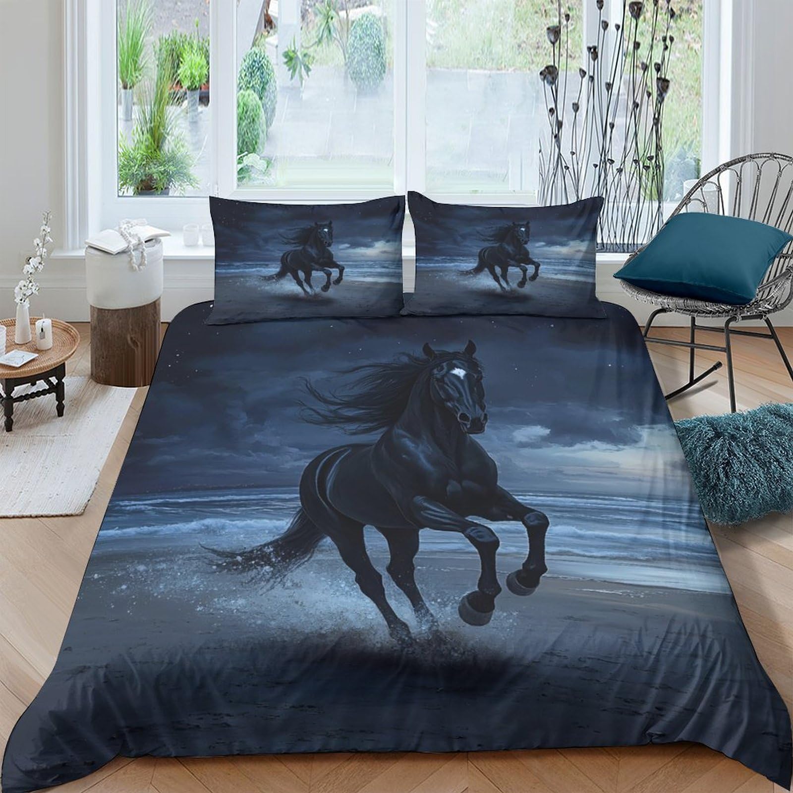 Housse de couette cheval microfibre résistante pour éliminer la transpiration nocturne