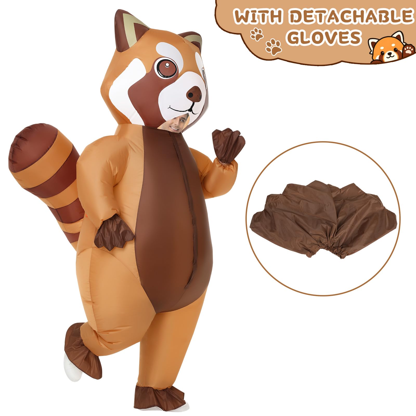Spinosaurus Inflatable Raccoon Costume for Adult Halloween Inflatable Costume Blow Up Animal Costumes for Woman Men - Image 2