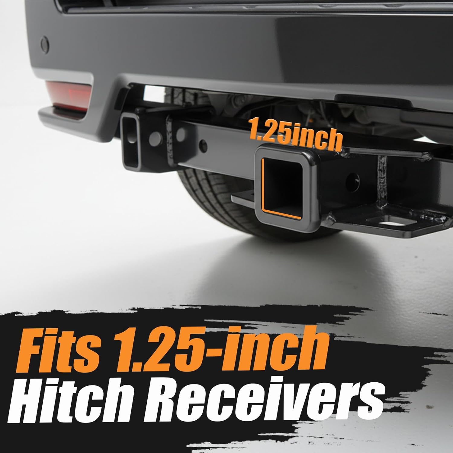 1 1/4 Inch American Flag Trailer Hitch Cover with 1/2-Inch Pin Diameter Trailer Hitch Lock,1.25 Inch Hitch Cover Fits for 1.25 Inch Receivers,Black