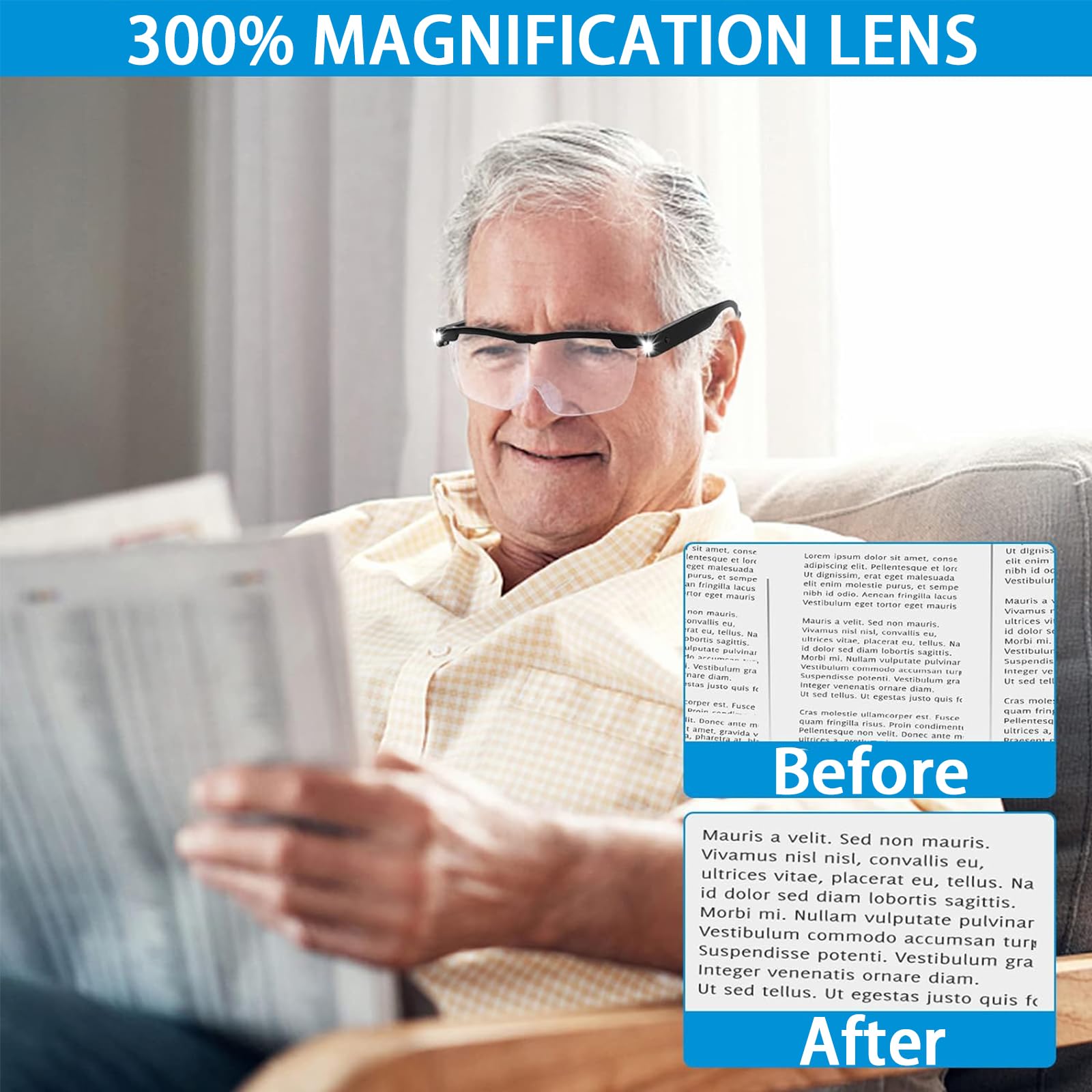 Lot De 4 Lunettes Loupes Avec Grossissement 3X, 5X, 8X, 10X - Monture Légère TR90 - Pour Lecture Et Travaux De Précision