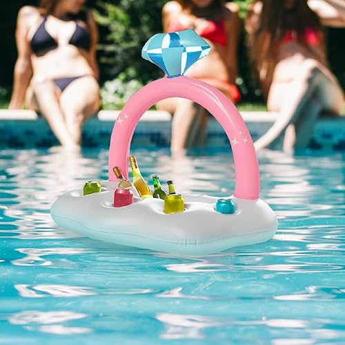 Miniatura 8 de Hielera y flotador de anillo para despedida de soltera  Flotadores de piscina de despedida de soltera  Barra flotante para despedida de soltera