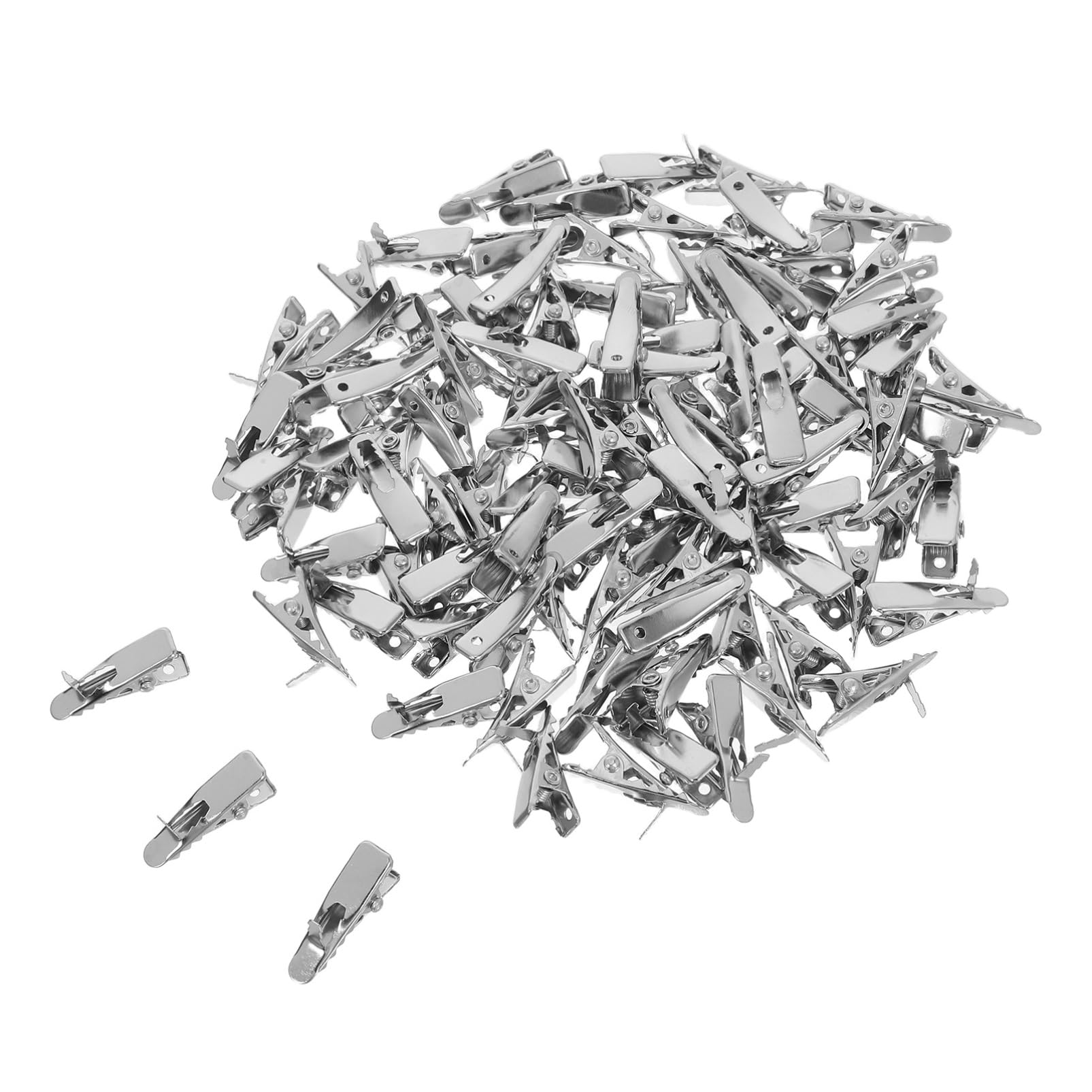 PRETYZOOM 100pcs Alligator Clips for Christmas Decorations Fish Mouth Clips for Wreaths Trees and DIY Crafts and Stylish Ornament Holders for Holiday Floral Arrangements