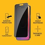 DEWALT Heavy Duty 2Pack Privacy Screen Protector for iPhone 15, Sensor Protection, Dynamic Island Compatible, AntiSpy Tempered Glass [9H Hardness] Case Friendly High Response, HD Image Quality