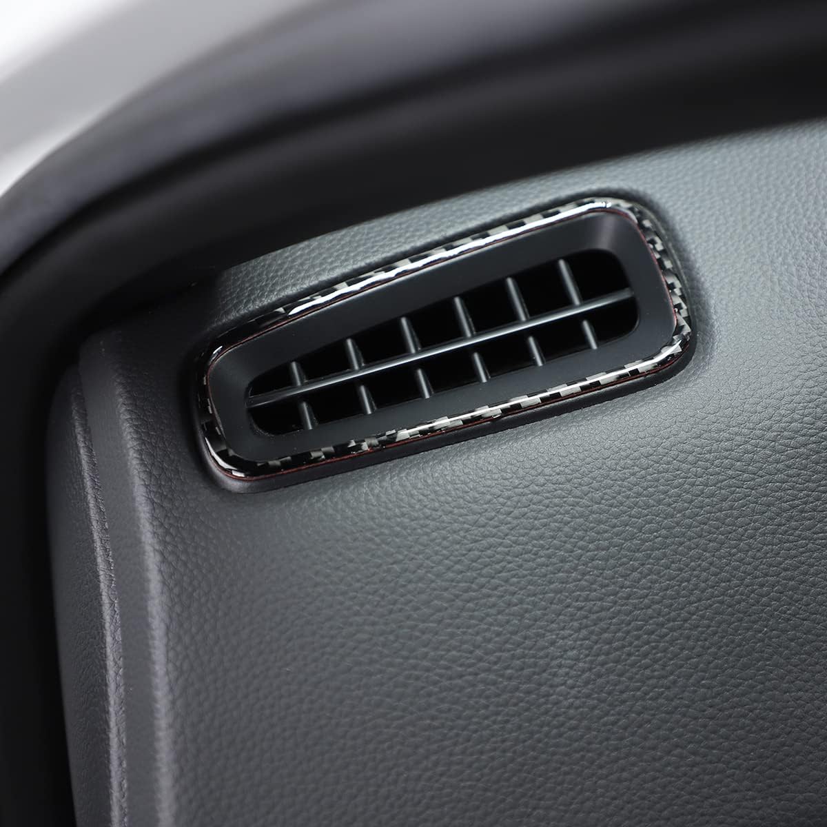 PIUGILH Compatible with Air Vent Wind Outlet Cover Trim Carbon Fiber Dashboard Wind Outlet Sticker for 11th Honda Civic 2022