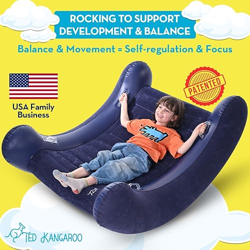 Miniatura 5 de AIR Cloud Rocker Silla sensorial para niños, incluye bomba de aire eléctrica