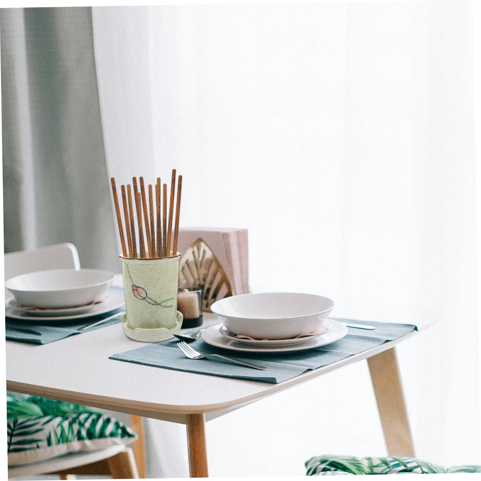 Alipis Estuche Para Palillos Porta Cucharas Soporte Para Cubiertos Resistente y Práctico Decoración De Cocina
