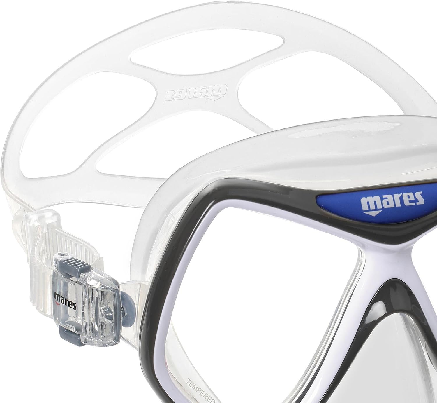 Mares Adult Ridley Mask - Double Lens Dive Mask with Silicone Strap for Scuba Diving, Freediving, Snorkeling, Spearfishing