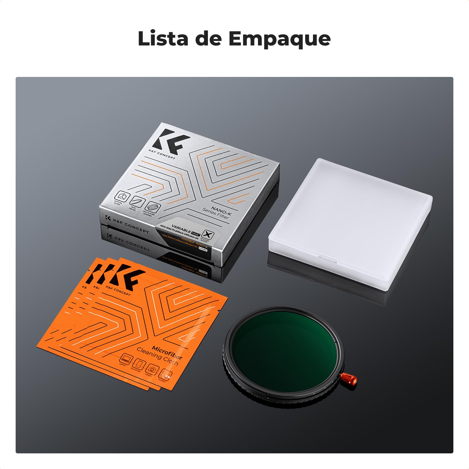 K&F CONCEPT Nano-Klear 67mm Filtro Variable ND2-32 & Black-Mist 1/4 & CPL,3 En 1 Función ND2-32 Densidad Neutra & Polarizador & Black Difusión 1/4 Filtro con 3pcs Paño de Limpieza