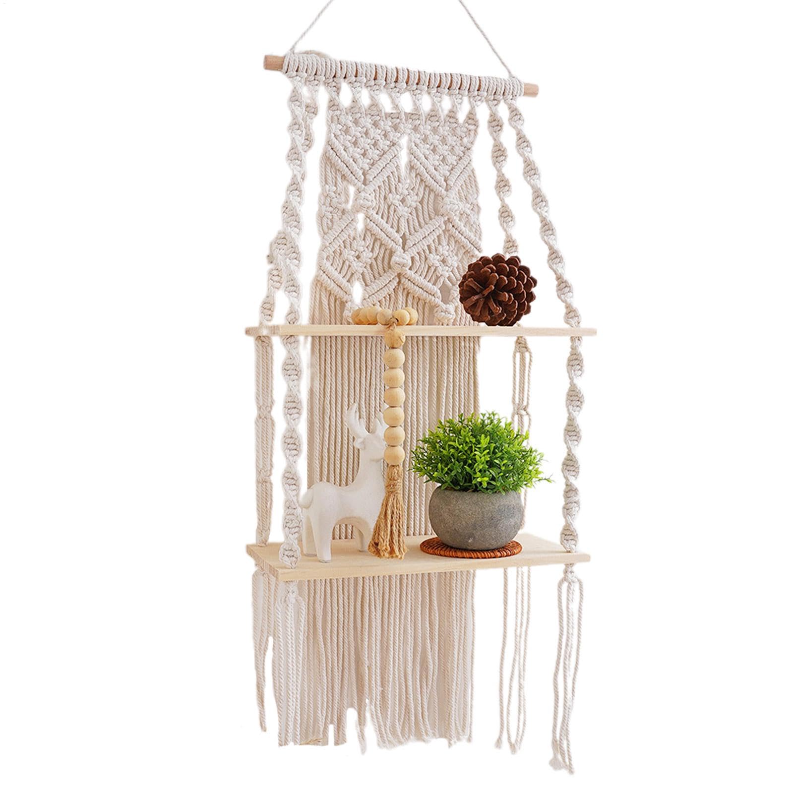 Rangement macramé mural pour optimiser les petits espaces et sublimer vos murs vides