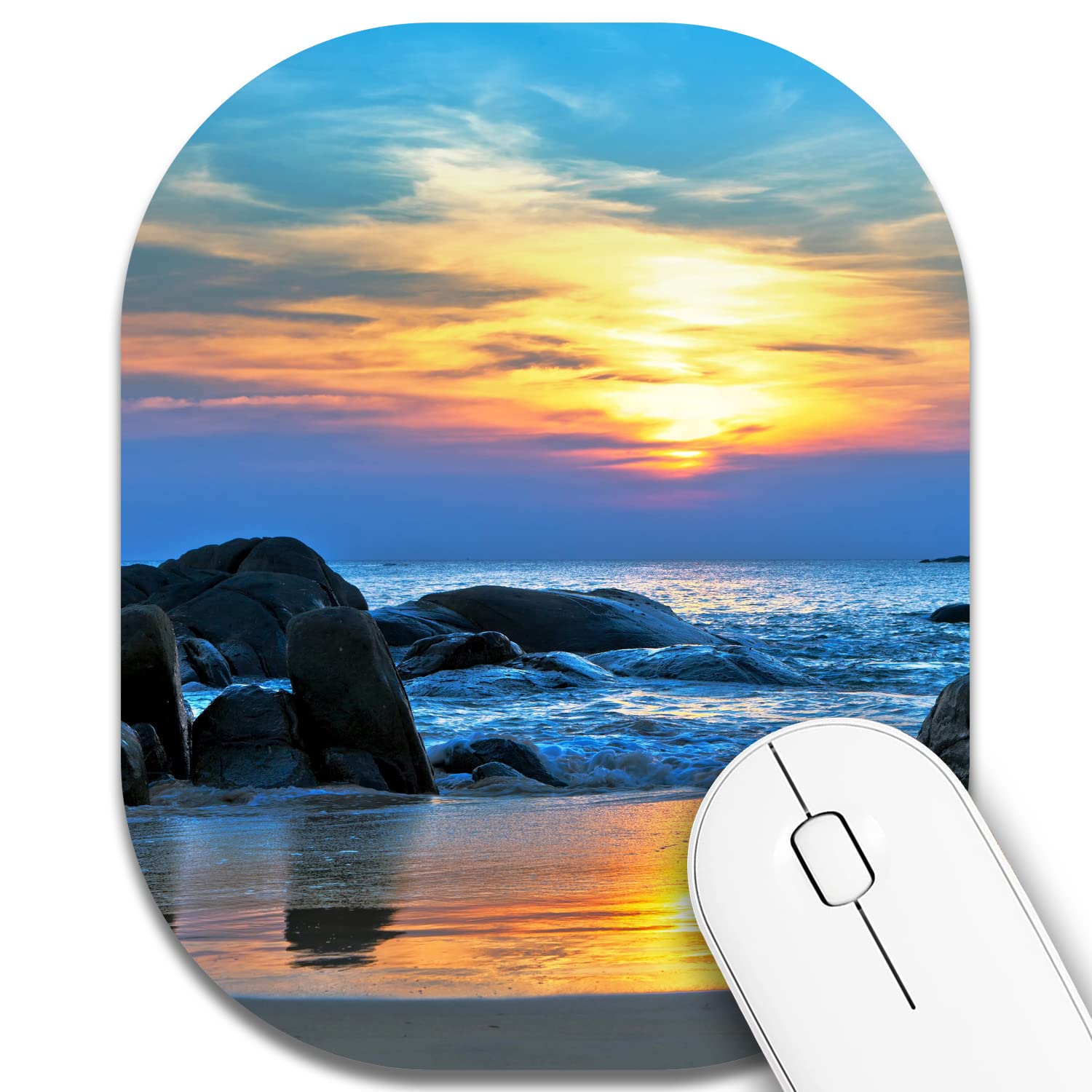 Small Mouse Pad，Mini Mouse Pad 6 x 7 Inch，for Laptop Keyboard Tray Wireless Mouse Home Office Travel，with Non-Slip Rubber Base, Waterproof Mouse Mat，