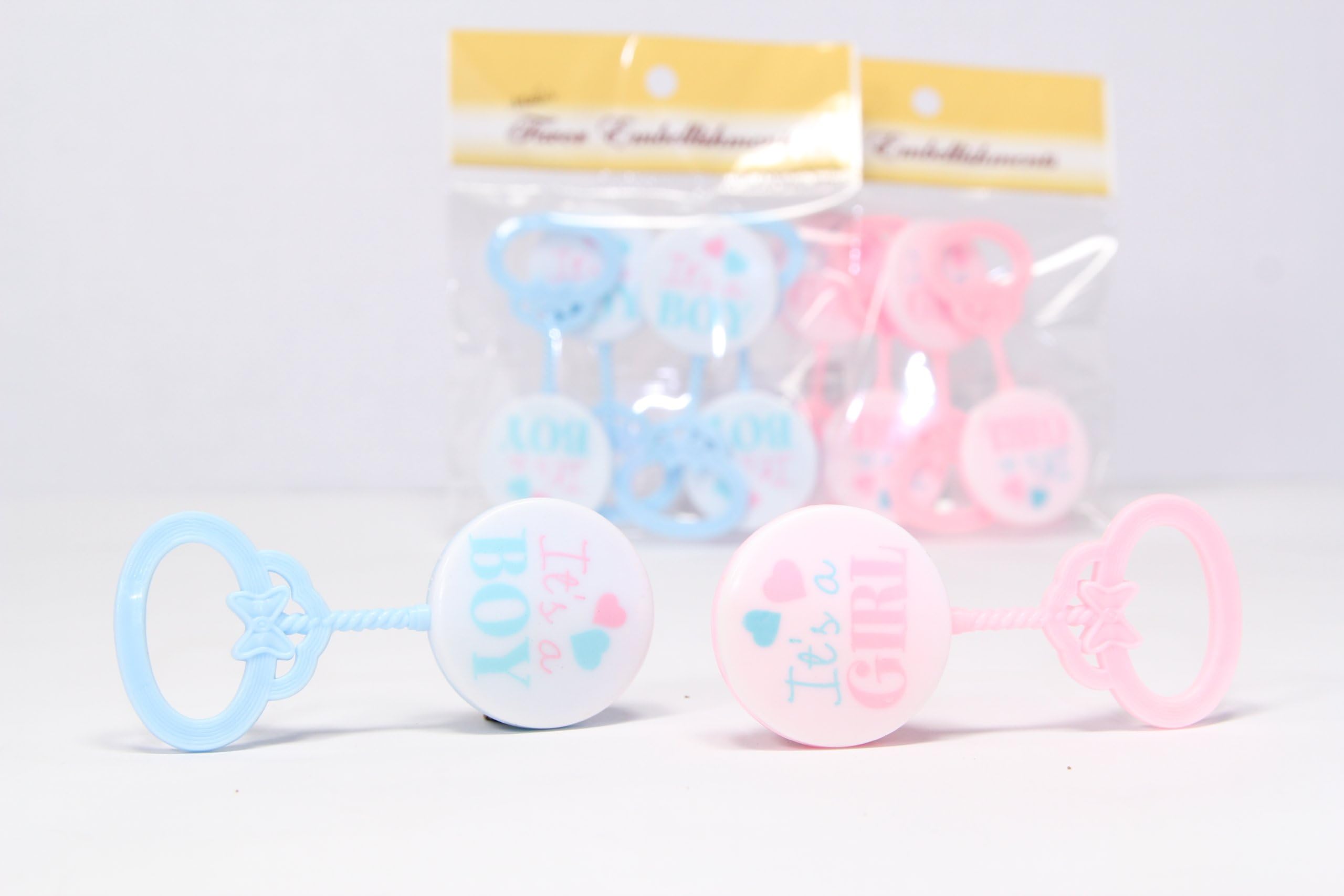 It's a Girl/Boy Baby Rattle (Blue)